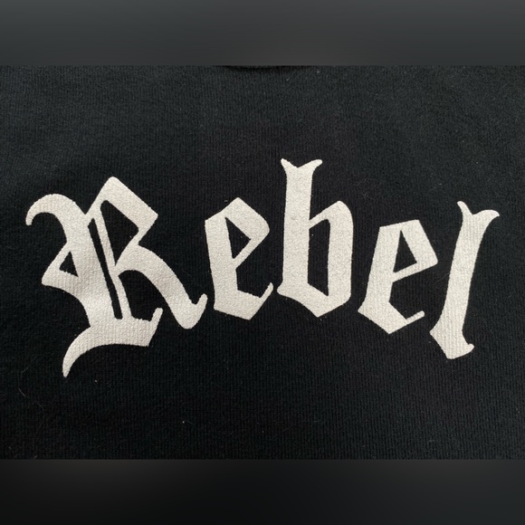 Women’s 90s Y2K Renegade Classics Rebel Small Black top 100% cotton Made in USA - Picture 2 of 7